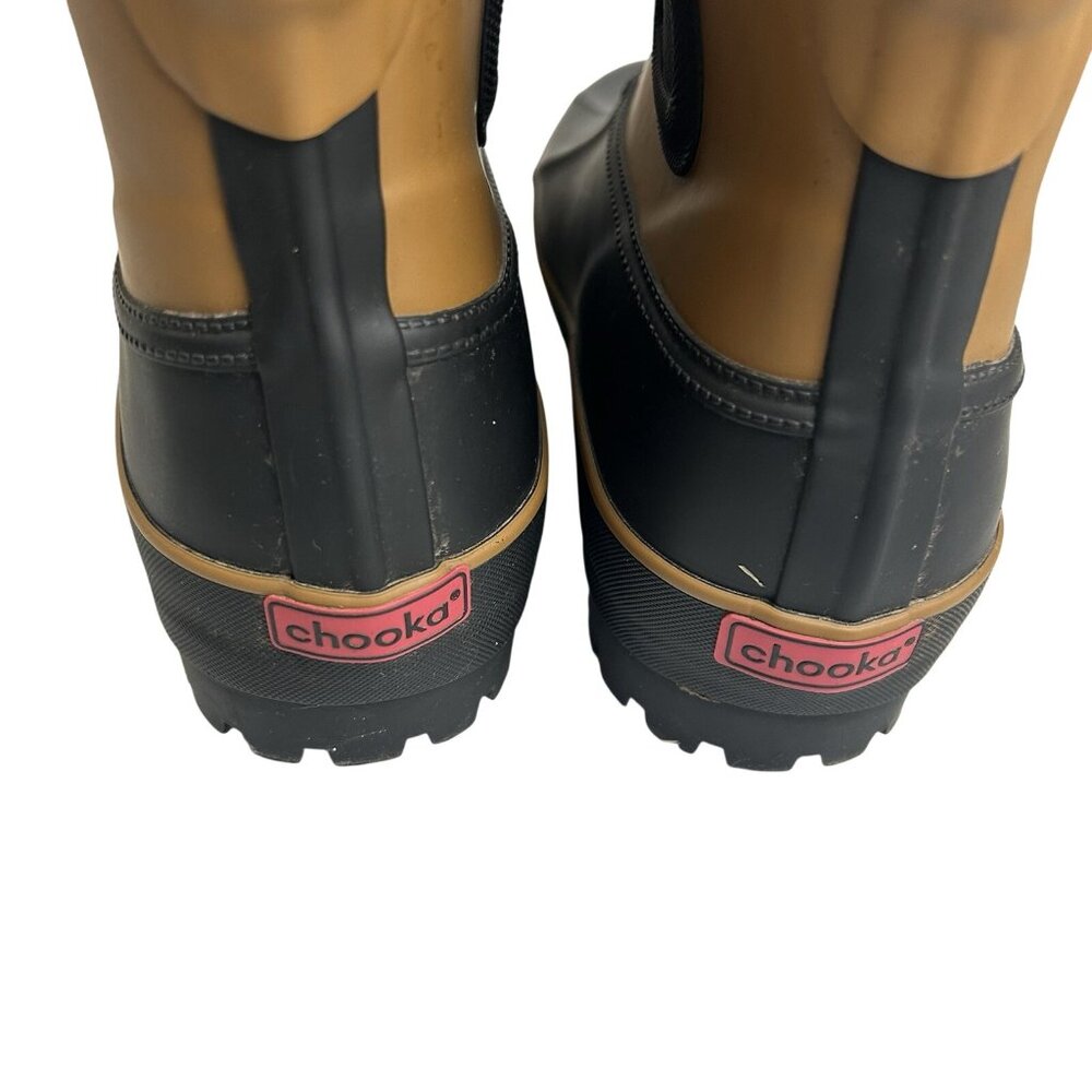 Chooka Women 8 Chelsea Duck Rain Boot Waterproof Plush-Lined Memory Foam Insole - Picture 9 of 12